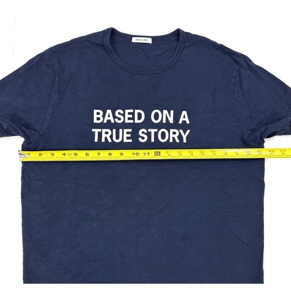 Hiro Clark T-Shirt Mens Size Large Navy Based On A True Story Short Sleeve - Picture 9 of 10